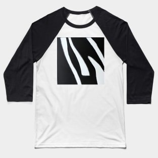 Minimal black on white Baseball T-Shirt